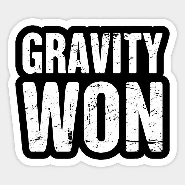 Gravity - Get Well Gift Fractured Broken Hip Bone Sticker by MeatMan